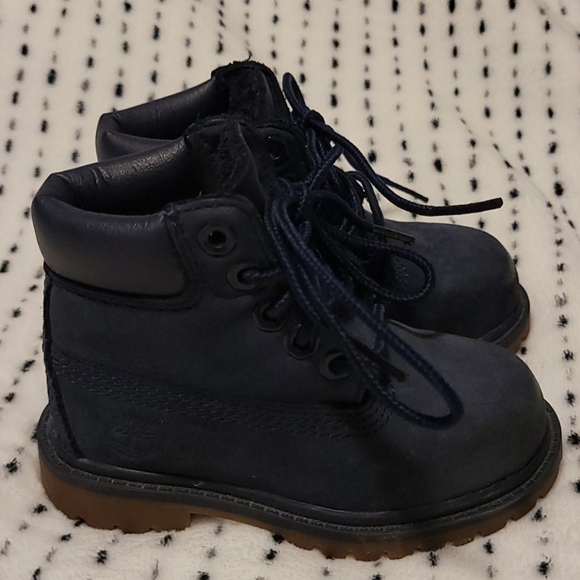 Navy blue Toddler Timberlands - Picture 6 of 11